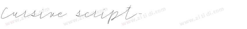 Cursive script字体转换